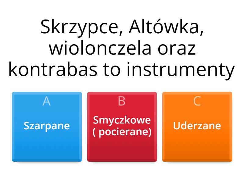 Sprawdzian Z Muzyki Klasa 5 Instrumenty Strunowe kl5 instrumenty strunowe - Quiz