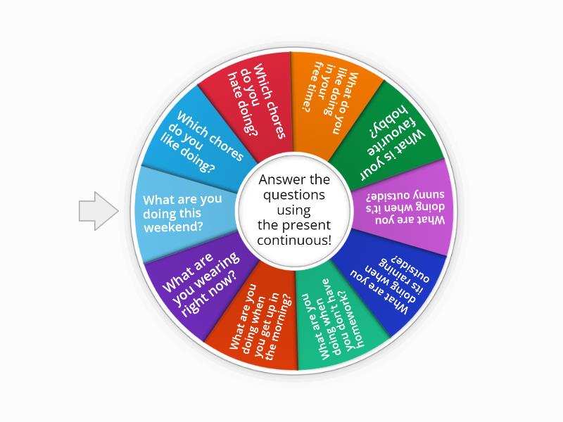 present continuous - Random wheel