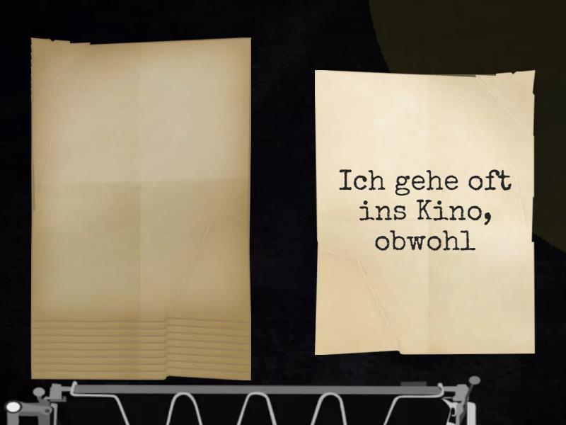 obwohl, deshalb, weil, trotzdem Speaking cards