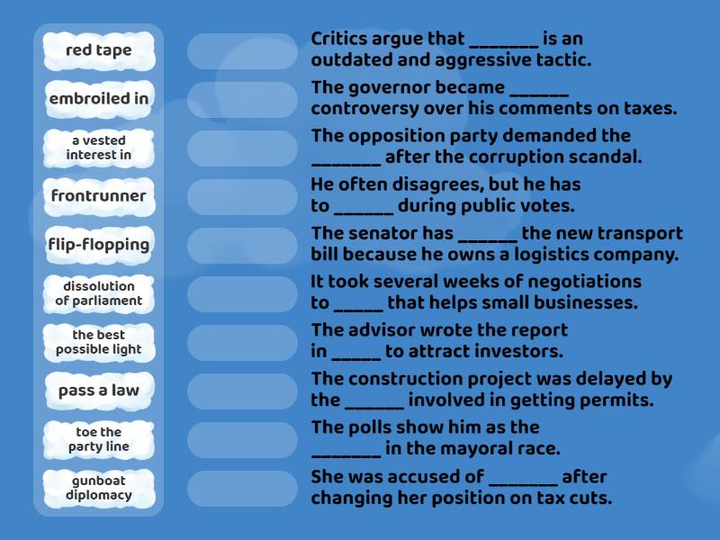 Revision Unit 3 task 1 - Match up