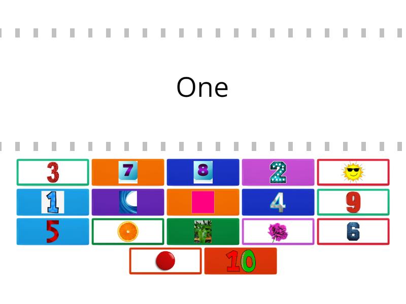 Colors/numbers - Find the match
