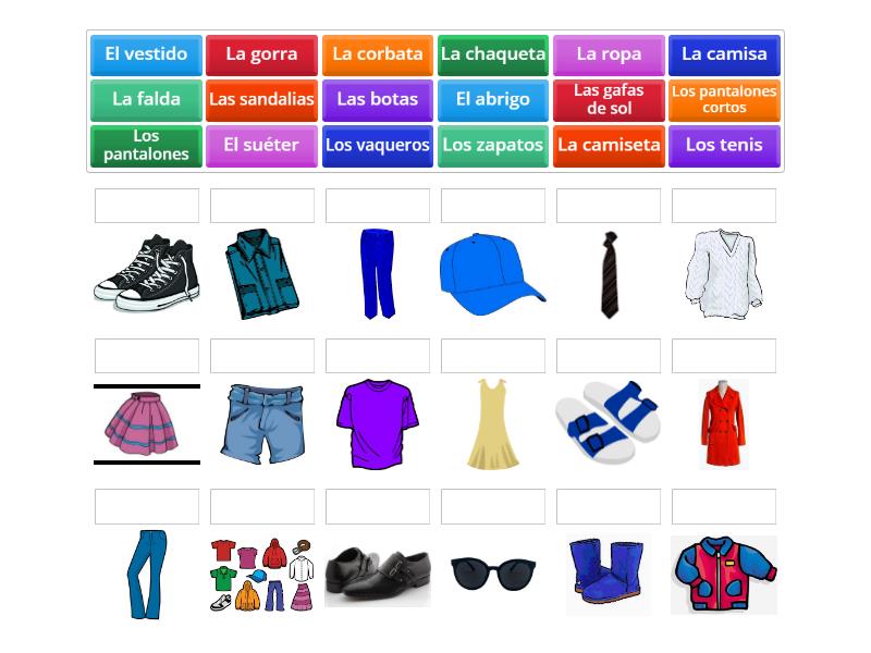 La ropa - Match up