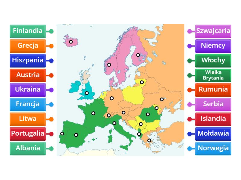 Mapa Polityczna Europy Labelled Diagram