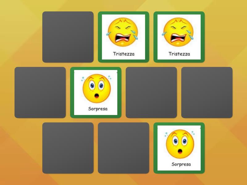 Memory delle emozioni matching pairs
