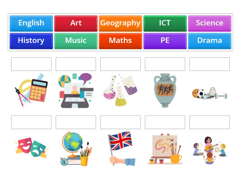 RnS 3 Unit 1 School Subjects - Match up
