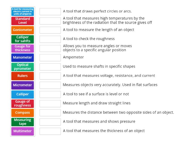 Measurement tools (aircraft) - Match up