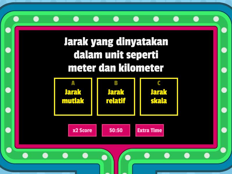 Modul Pbd Geografi Tingkatan 2 Bab 1 Skala Dan Jarak Gameshow Quiz