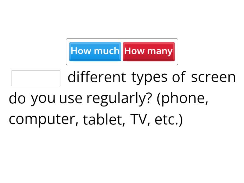 Solutions Pre 3F Speaking How much/How many - Complete the sentence