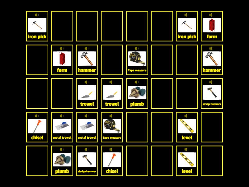 construction materials tools - Matching pairs