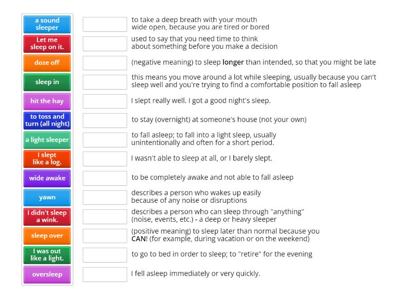 expressions-related-to-sleep-match-up