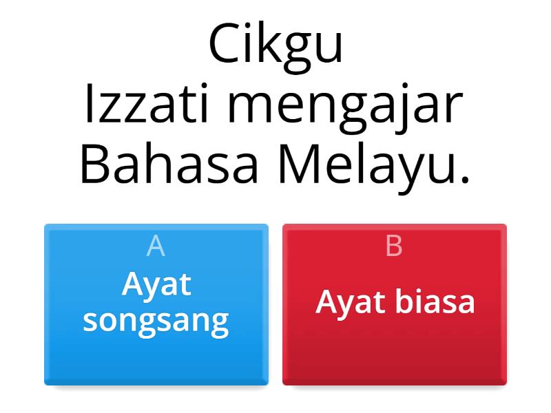 Struktur Ayat Dan Ragam Ayat Tahun 2 Quiz 5120