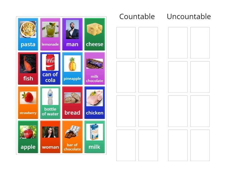 Roadmap A2+ 2C Food - Count VS Uncount - Group sort