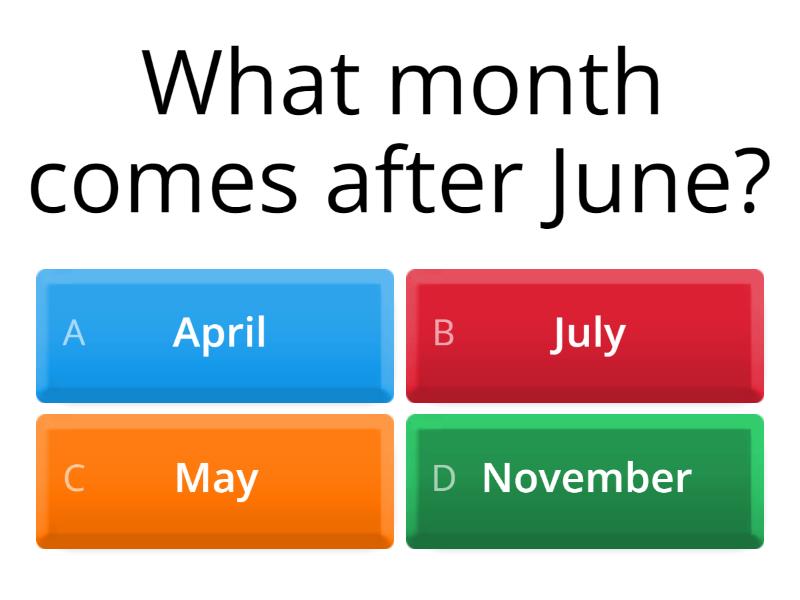 Calendar Questions - Quiz