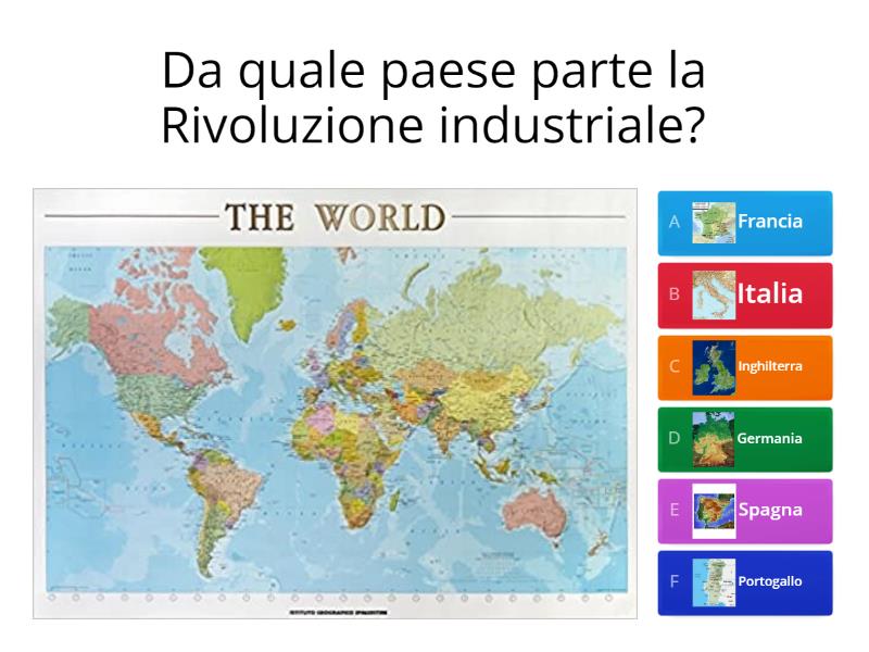 La Rivoluzione Industriale - QUIZ - Domande - Cuestionario