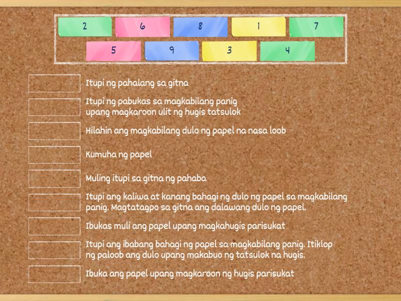 HAKBANG SA PAGGAWA NG BARKONG PAPEL - Match Up