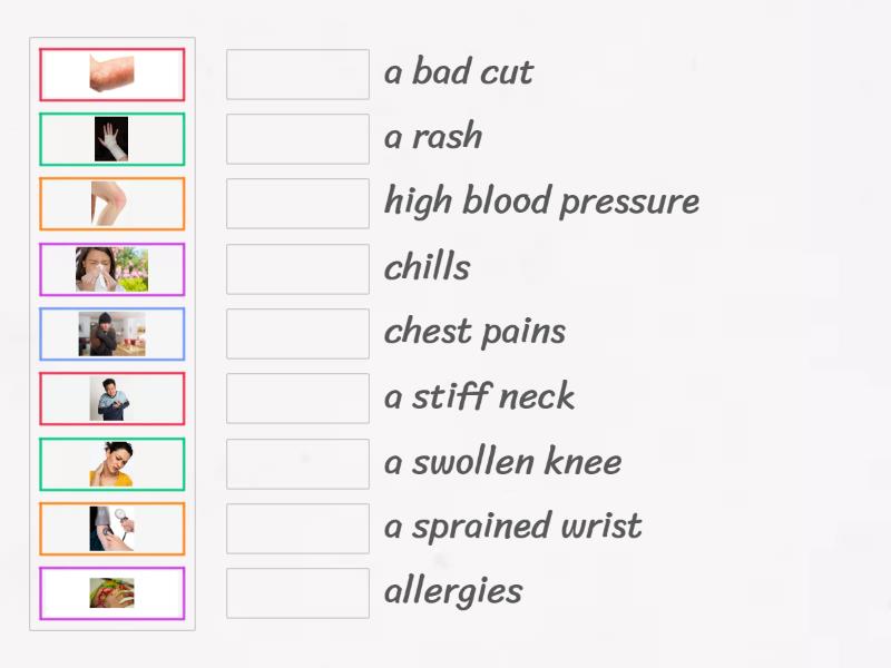 Health Problems - Match up