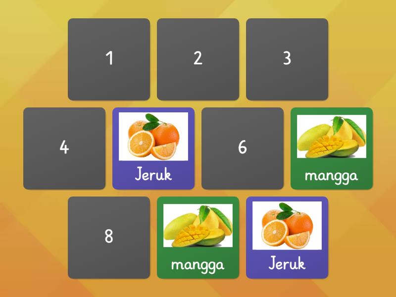 Kelompok A mencari gambar yang sama - Matching pairs