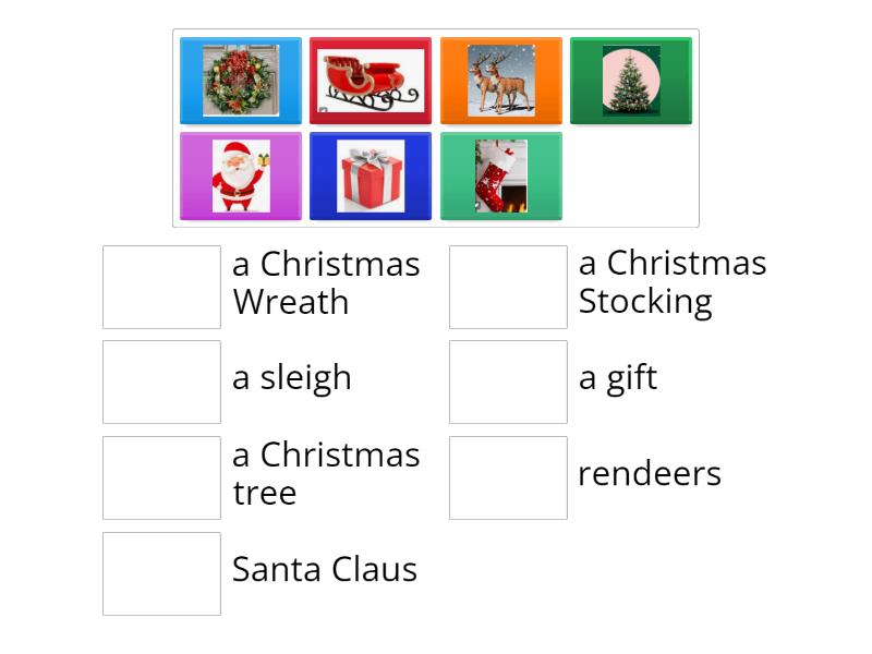 Christmas Vocabulary Match Up