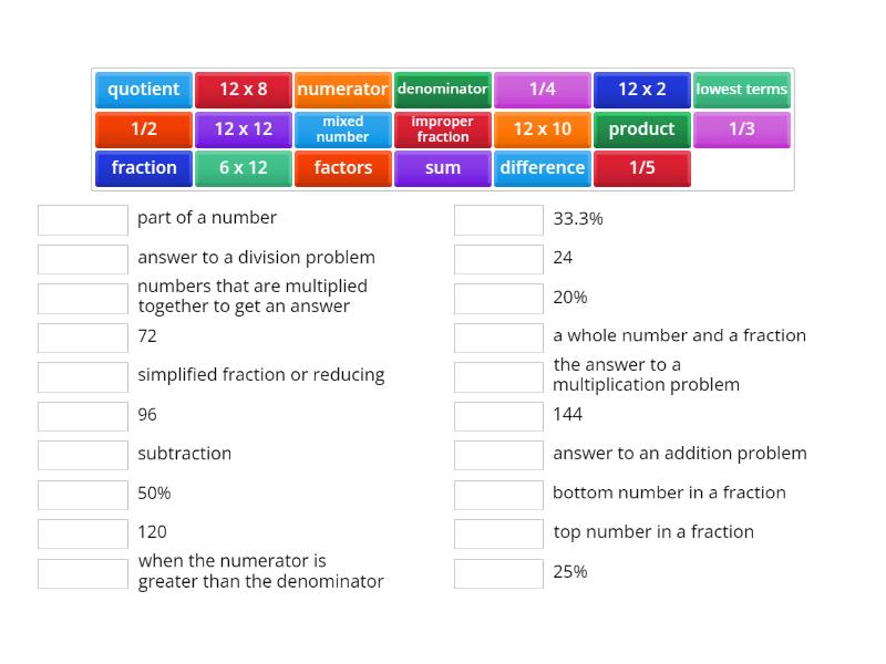 math-review-terms-match-up