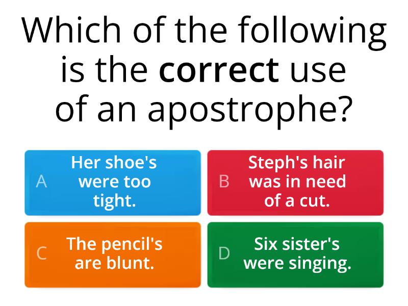 Apostrophes - Quiz