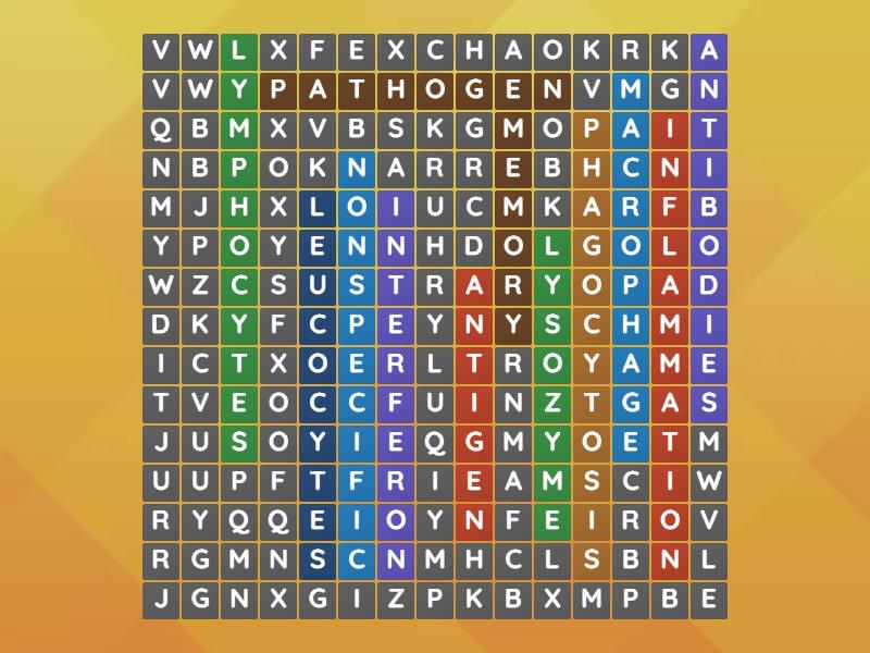 The Immune System - - Wordsearch