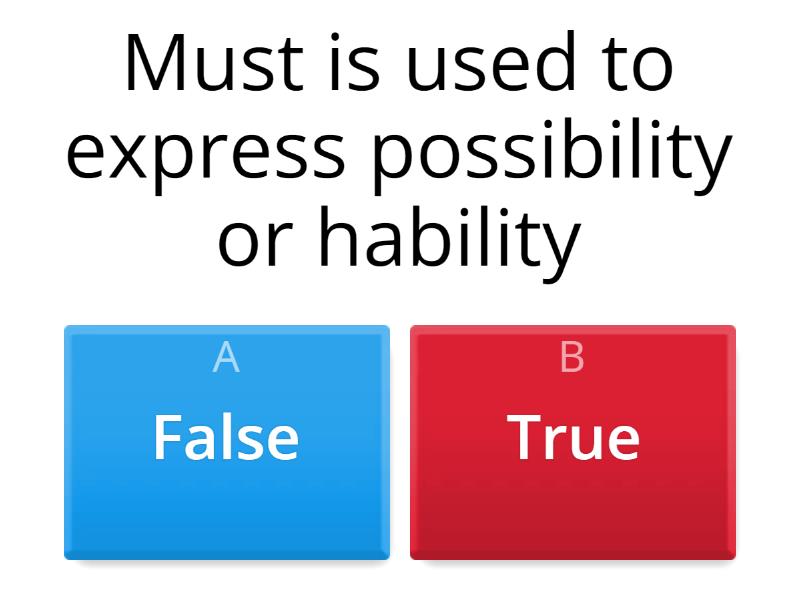 True or false - Quiz
