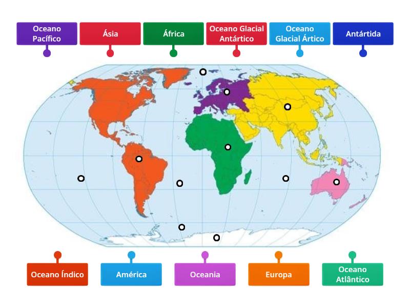 Geografia Planisfério - Imagem com legenda