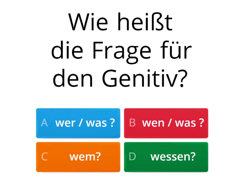 B1 Wie Funktioniert Der Genitiv? - Quiz