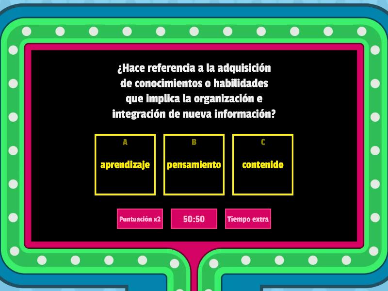 Factores Del Aprendizaje - Gameshow Quiz