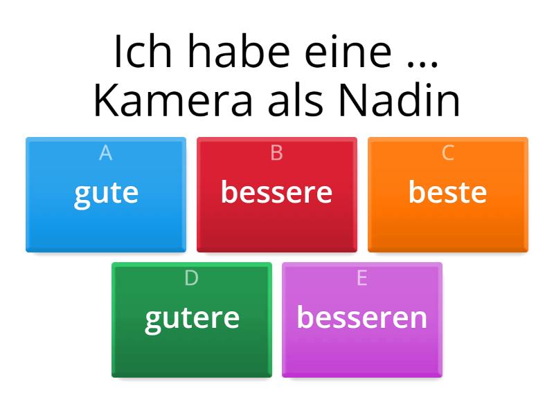 B1 Komparativ Und Superlativ Vor Nomen - Quiz