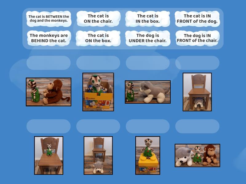 Prepositions of Place and Toys - Match up