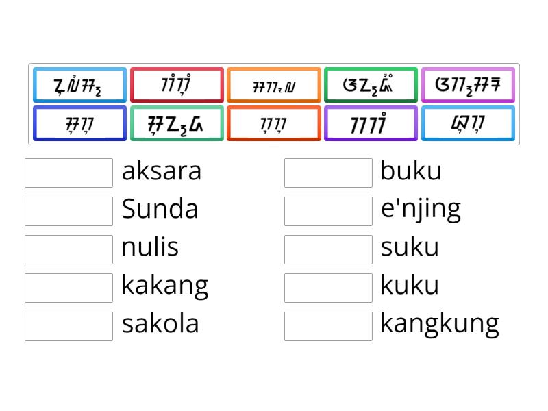 labirin aksara - Match up