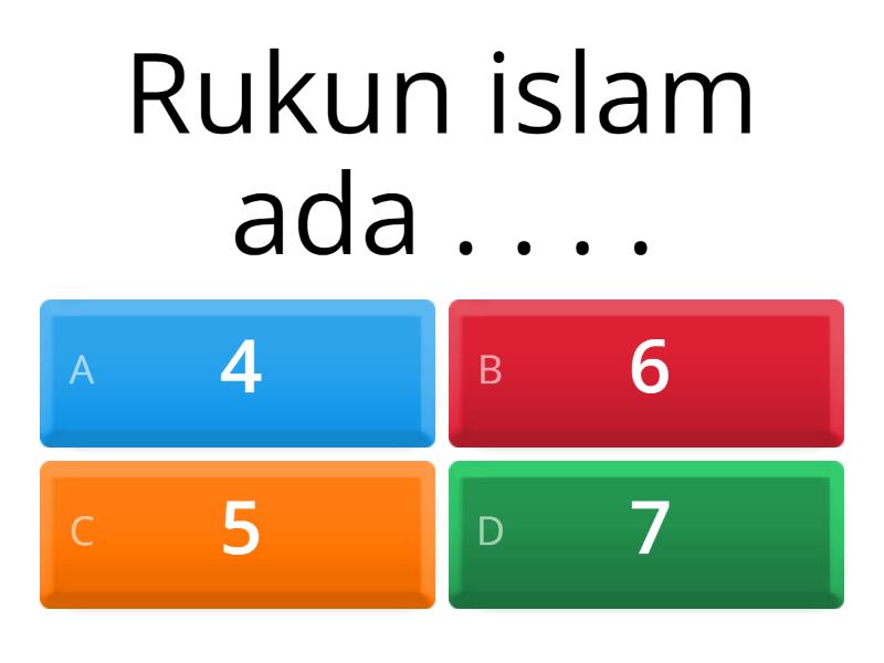 RUKUN ISLAM - Quiz