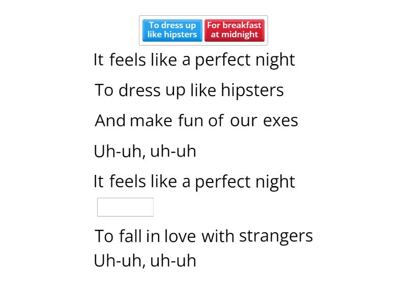 Guess the missing lyrics! - Complete the sentence