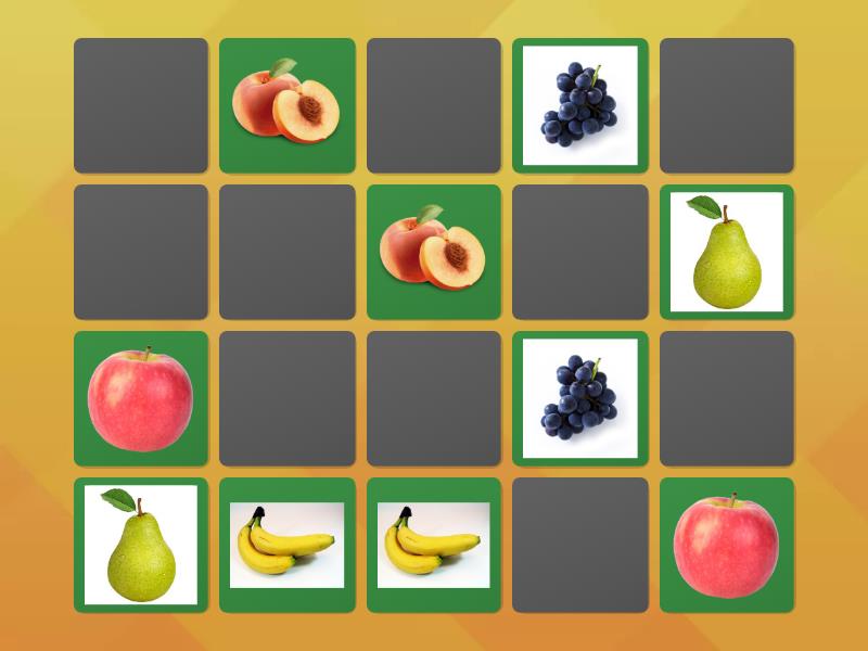 memory fruits - Matching pairs