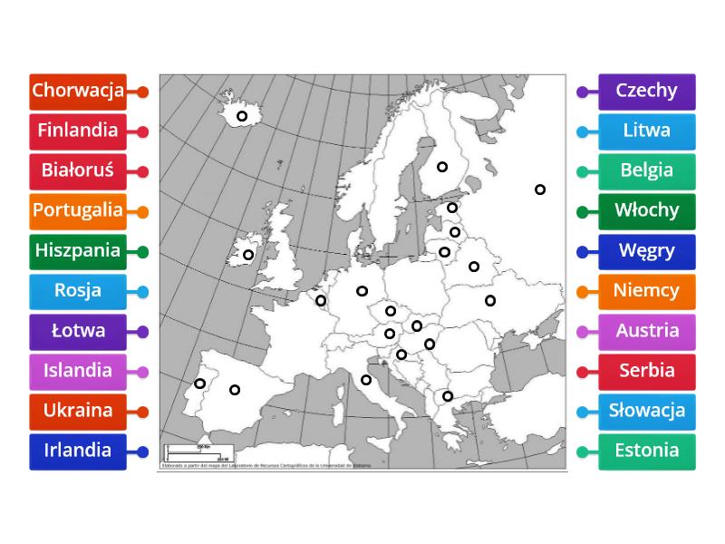 Mapa Polityczna Europy Kl Rysunek Z Opisami