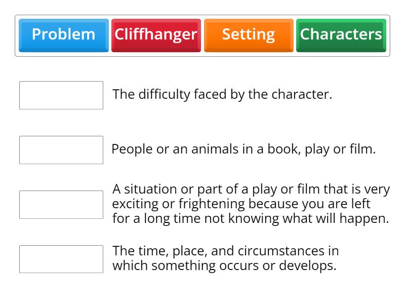 Writing - YR5 - Tell me a story - Match up