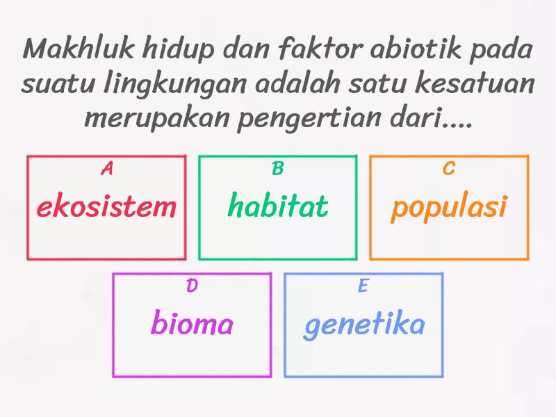 Kuis Ekosistem - Quiz