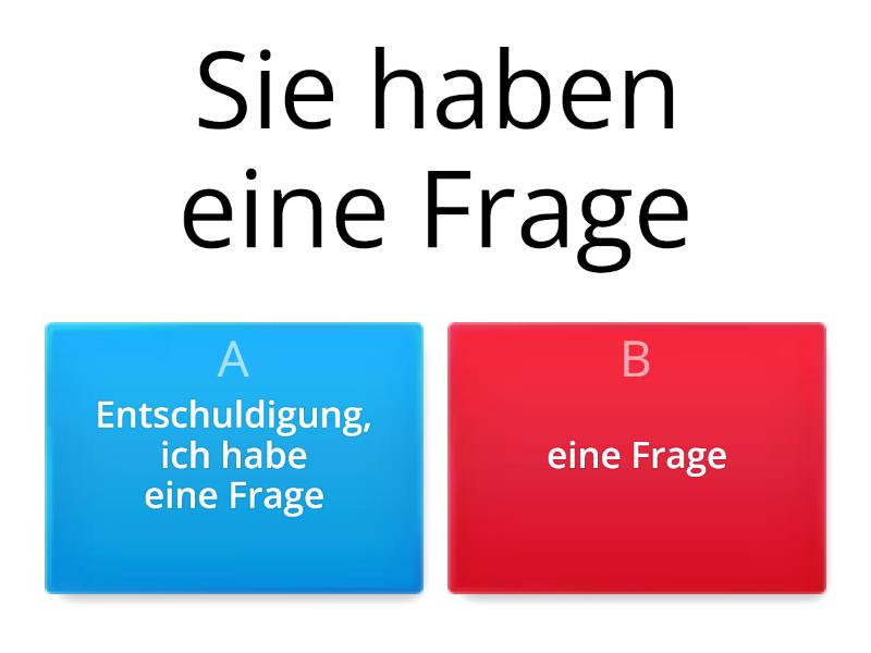 Was Sagen Sie In Den Folgenden Situationen - Quiz