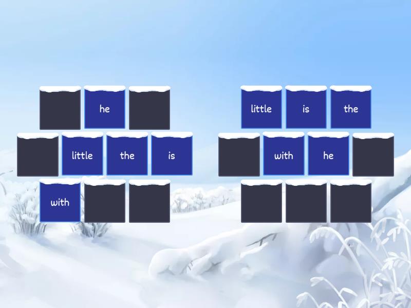 Matching Game for Center January - Matching pairs