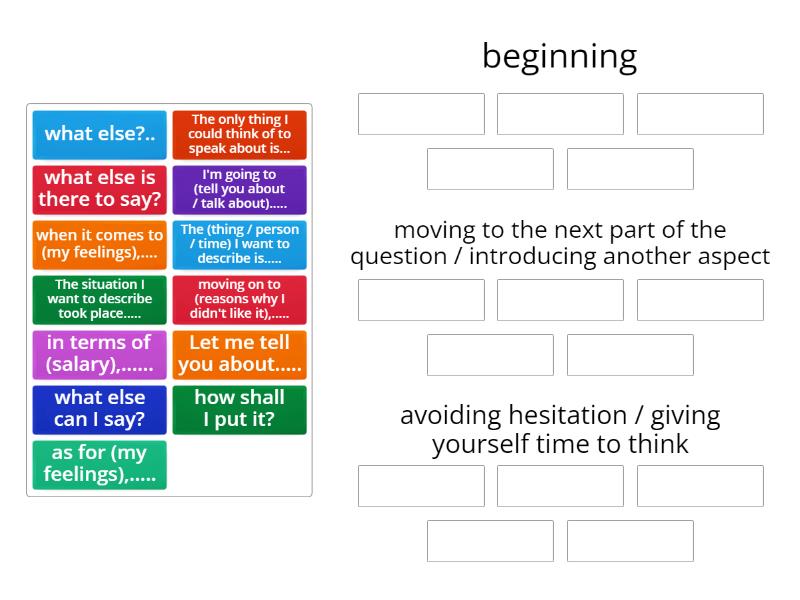 ielts speaking 2 (indiv) - Group sort
