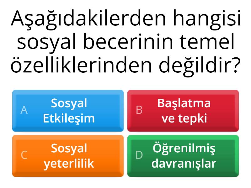 SOSYAL BECERİ - Quiz