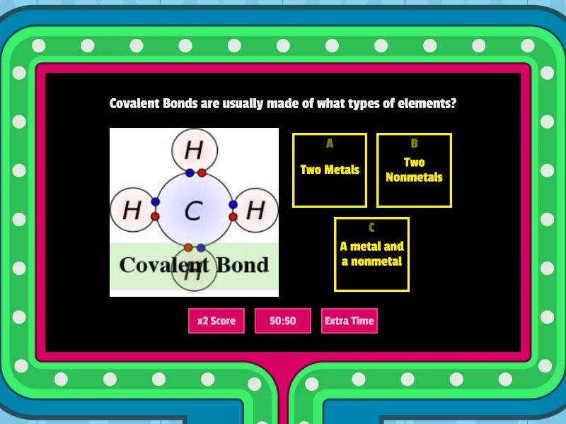Ionic vs Covalent Bonds - Gameshow quiz