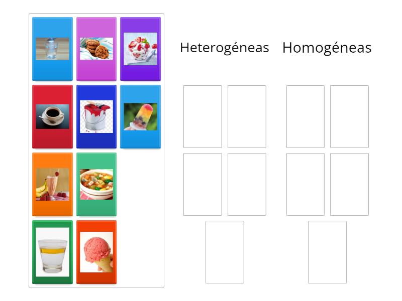 Mezclas Homogeneas Y Heterogeneas Muestra 6to B Ordenar Por Grupo 2869