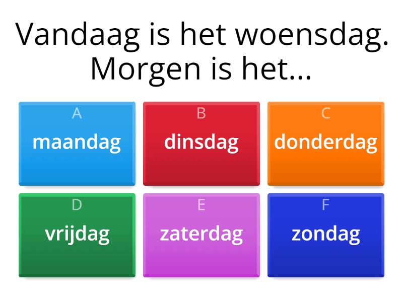 Les 3 dagen,maanden, seizoenen - Quiz