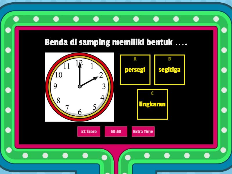 ASESMEN FORMATIF BENTUK BANGUN DATAR - Gameshow Quiz