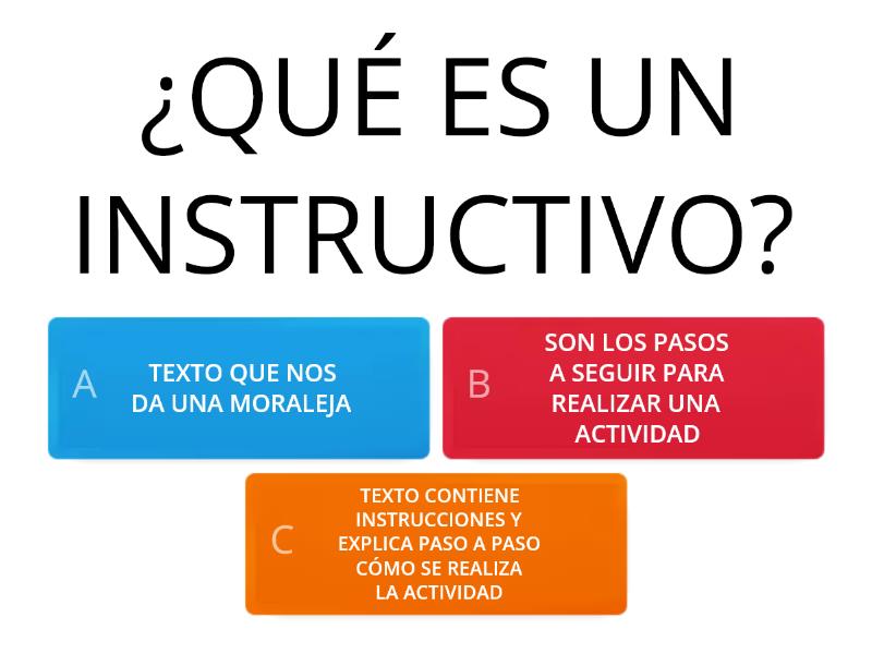 LOS INSTRUCTIVOS Y SUS CARACTERISTICAS - 퀴즈