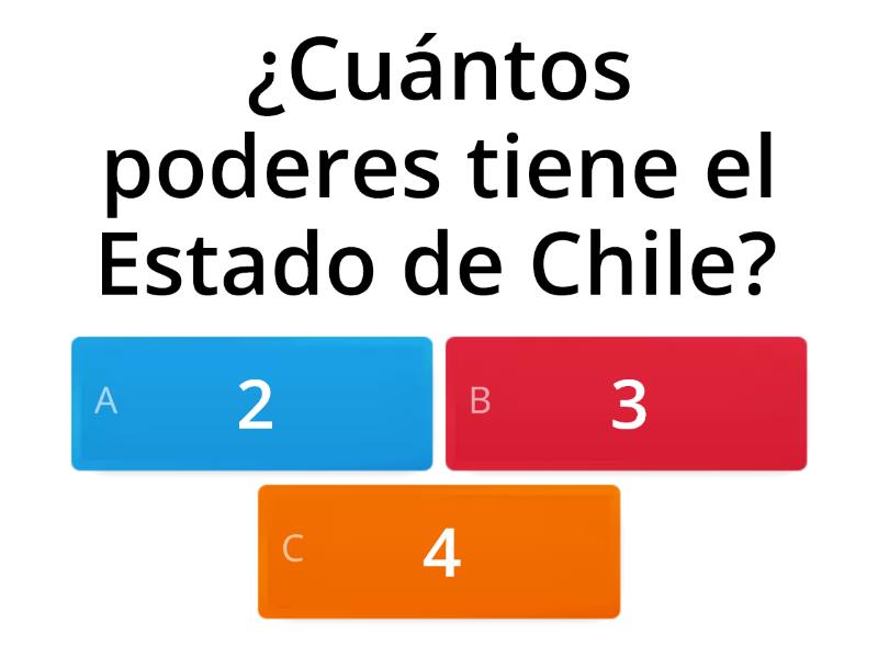 Los Poderes Del Estado De Chile. - Cuestionario