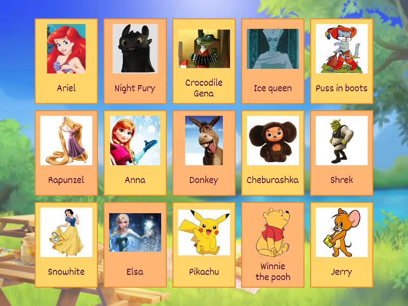 Characters - Flip tiles