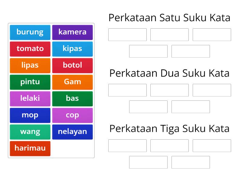 Jom Kenali Perkataan Baharu - Group sort